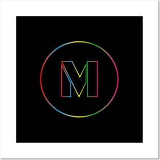 letter M colorful design Posters and Art